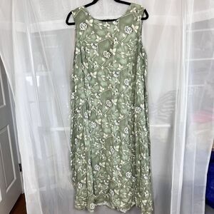 vintage Basic Editions boho maxi dress lace up back cottagecore fairycore large